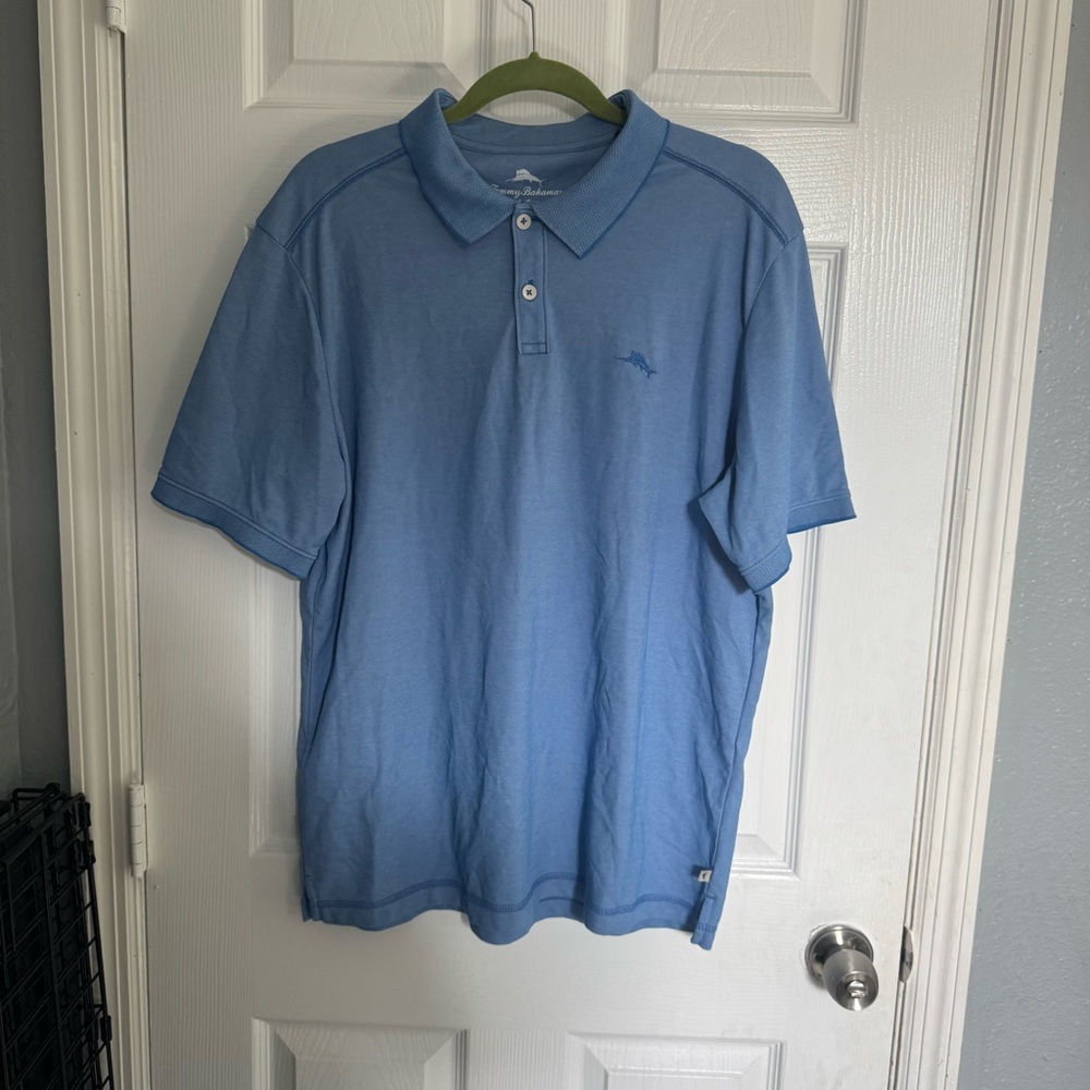 3 for $15 Men’s Tommy Bahama Light Blue Polo Shirt - size L